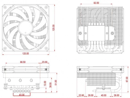Кулер для процессора ID-Cooling IS-67-XT Black