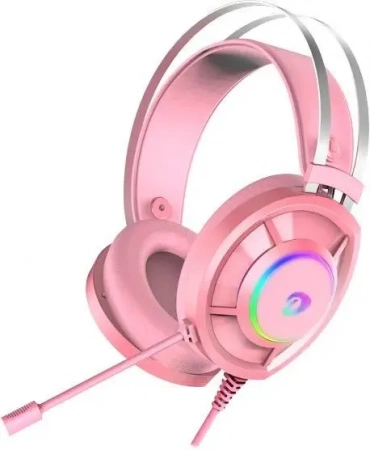 Гарнитура игровая проводная EH469 Pink