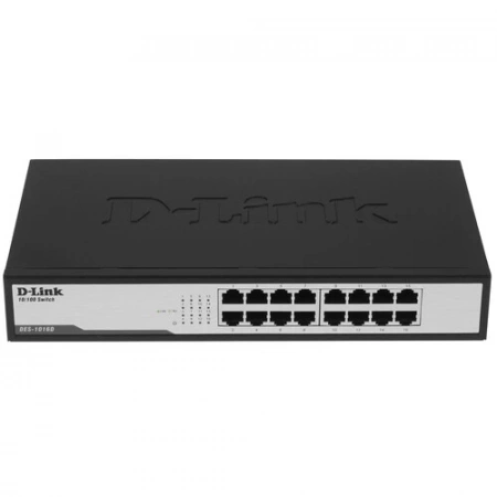 Коммутатор D-Link DES 1016D 16 портов, 11" металли