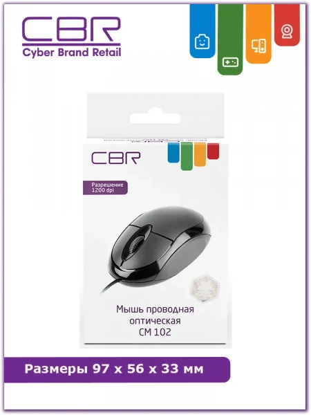 Мышь CBR CM102 USB Black