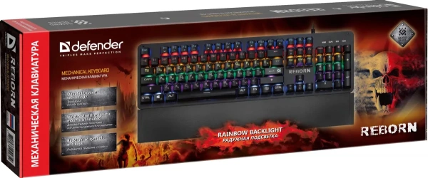 Клавиатура Defender Reborn GK-165DL USB ИгроваяLED