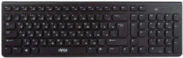 Клавиатура Hiper HOKW-111 Black USB 1.5m