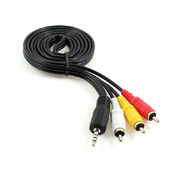 Аудио-кабель Jack 3,5" 4pin - 3 RCA 3 m
