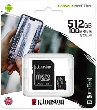 Карта памяти 512GB SDmicro Kingston UHS-I U3 V30