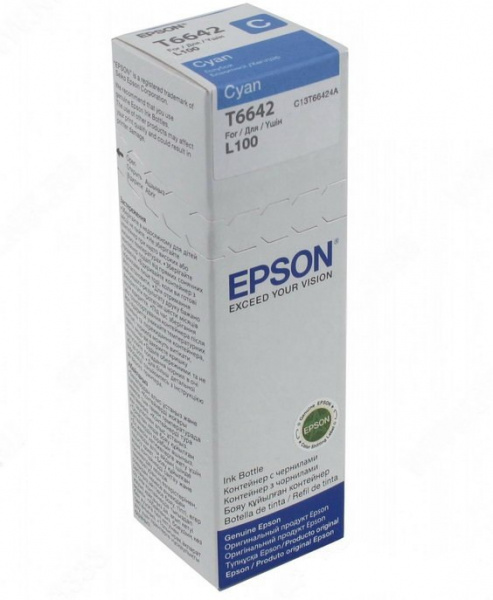Чернила Epson C13T66424A для L100 cyan 70ml