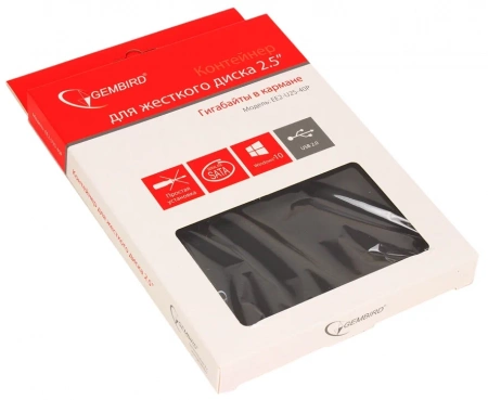 Корпус Gembird EE2-U2S-40P-B USB 2.0 to 2.5  SATA