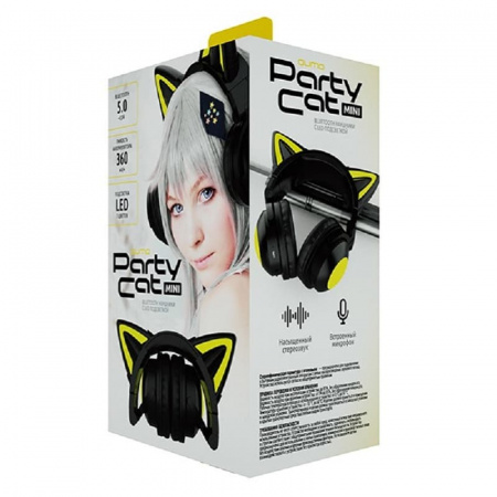 Гарнитура Party Cat mini BT (черн-желт)