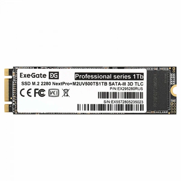 Накопитель SSD 1Tb M.2 ExeGate NextPro+