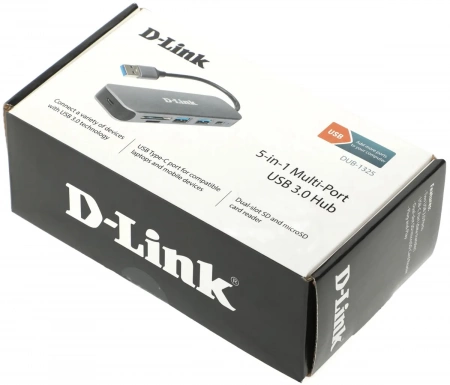 HUB D-Link DUB-1325 2*USB3.0/1*typeC/microSD+SD