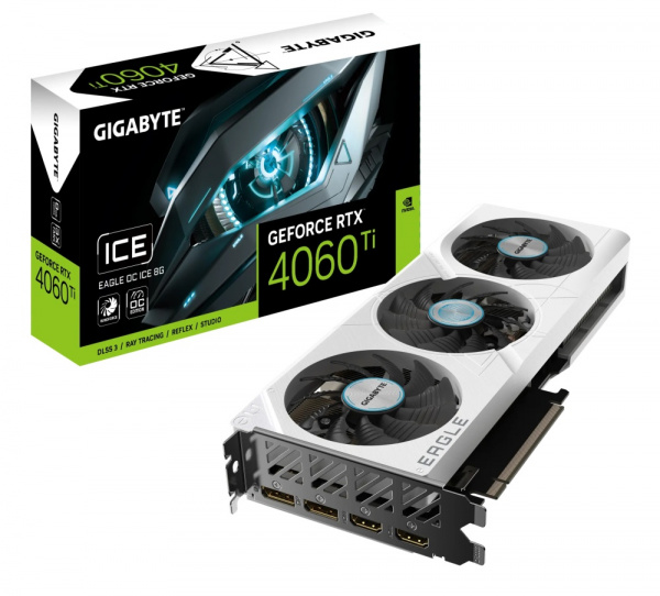 Видеокарта PCIE x16 Gigabyte 4060TI EAGLE ICE OC