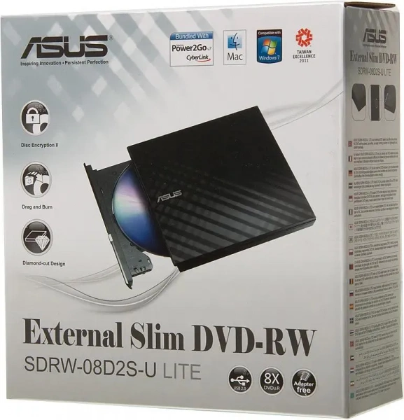 Привод внешний DVD+-R/RW Asus SDRW-08D2S-U Li