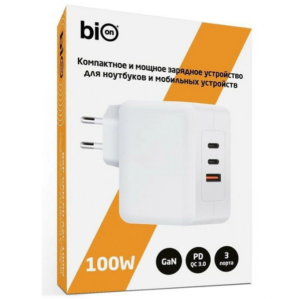 Зарядное устройство Bion GaN 100Вт USB-C