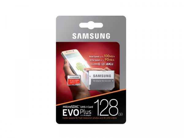 Карта памяти 128Gb SDmicro Samsung EVO+ v2 UHSI U3